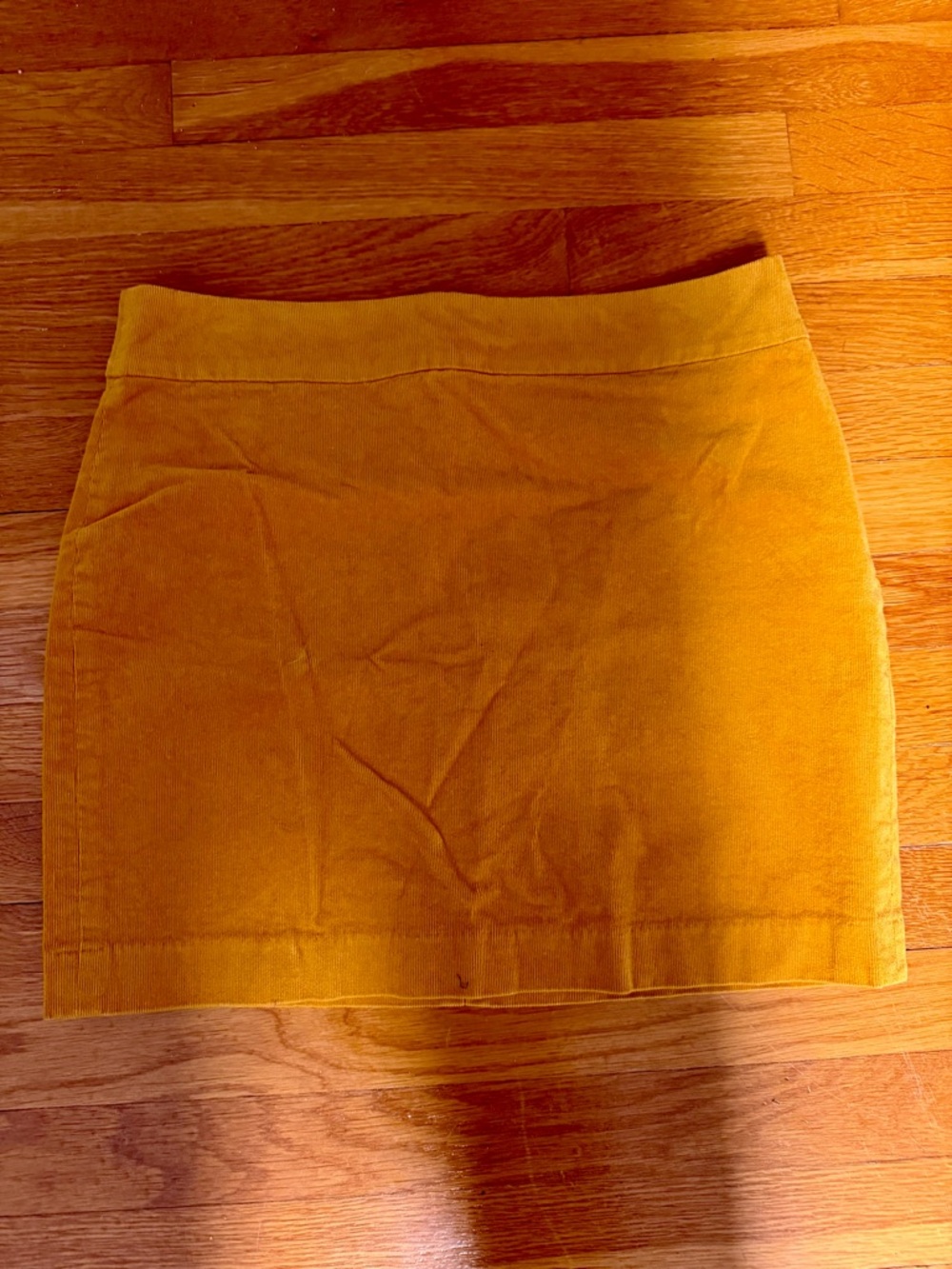 Banana Republic Mustard Velvet Mini Skirt